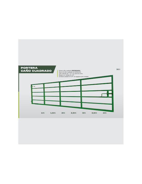 PORTERA CAÑO CUADRADO