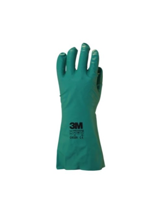 Guante de Nitrilo Verde Talle 9 C6320 33cm