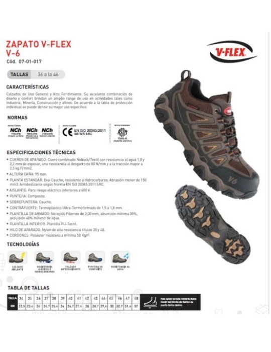 Zapato de seguridad V-Flex V6