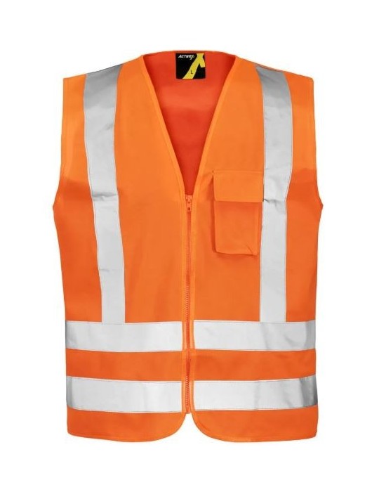 Chaleco Reflectante Naranja Con Cierre